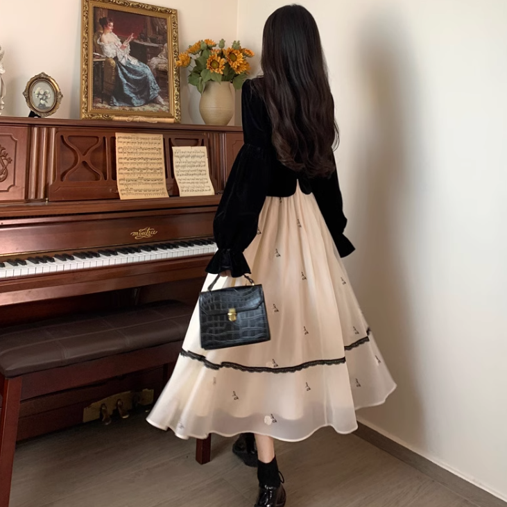 【2/23新発売】ピアノが得意なお嬢様のお気に入りワンピース_N1340