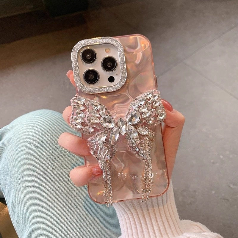 光を集めるダイヤモンドバタフライiPhoneケース_R0339 – merci latte