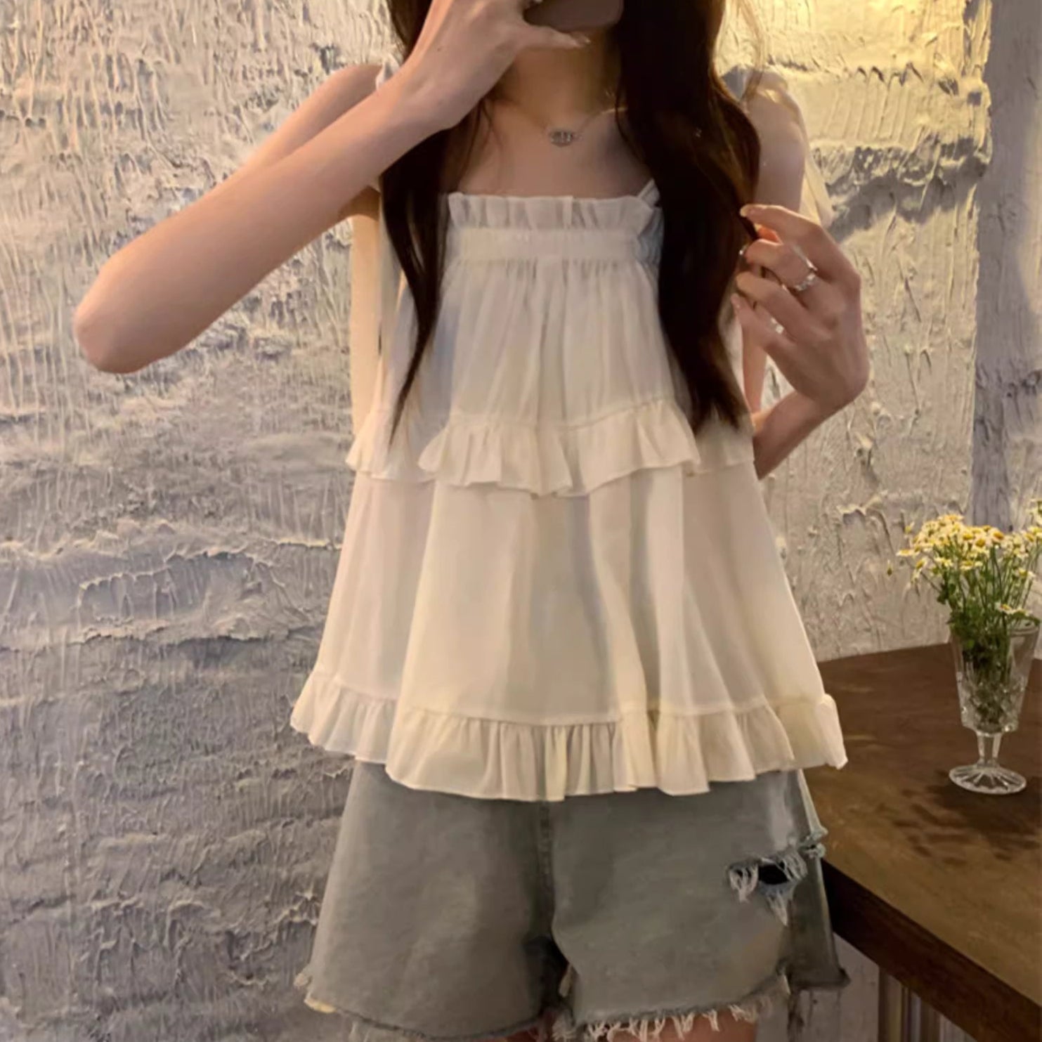 もう少し一緒にいたかった夏のリボンキャミトップス_R0125 – merci latte