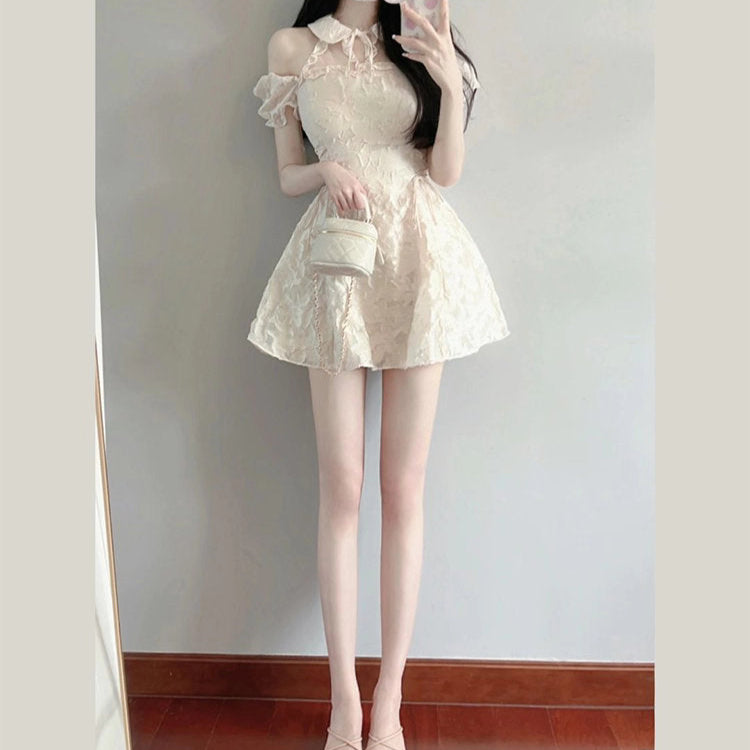 お値下げ♡タグ付き♡裾がかわいいチューリッププリントワンピース♡ ちらり見せて可愛い裾レースタンクトップ – ONE PEACE ONLINE