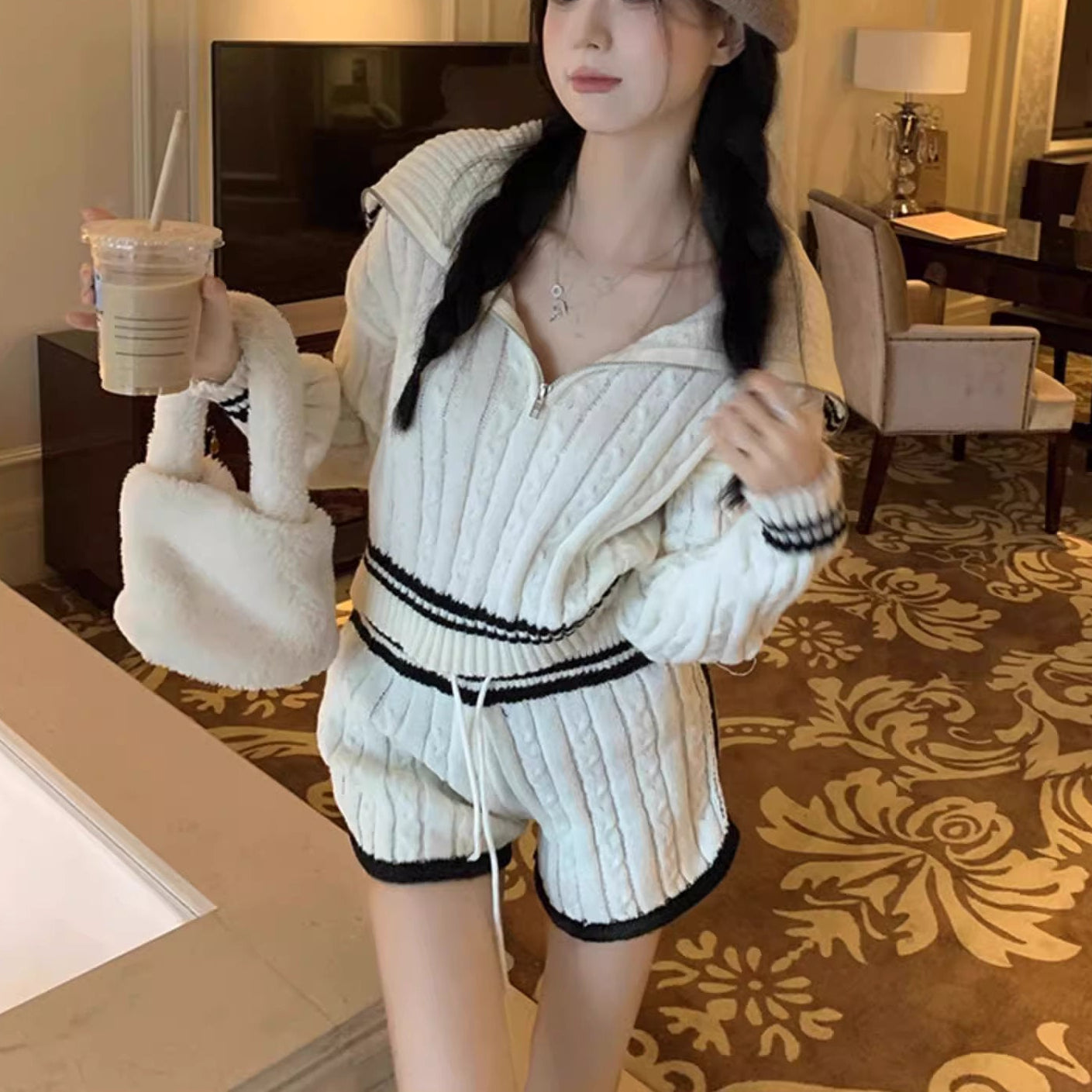 merci latte チェック柄セットアップ set up – merci latte