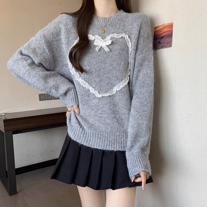 揺れる恋心のハートニットトップス_N1762 – merci latte